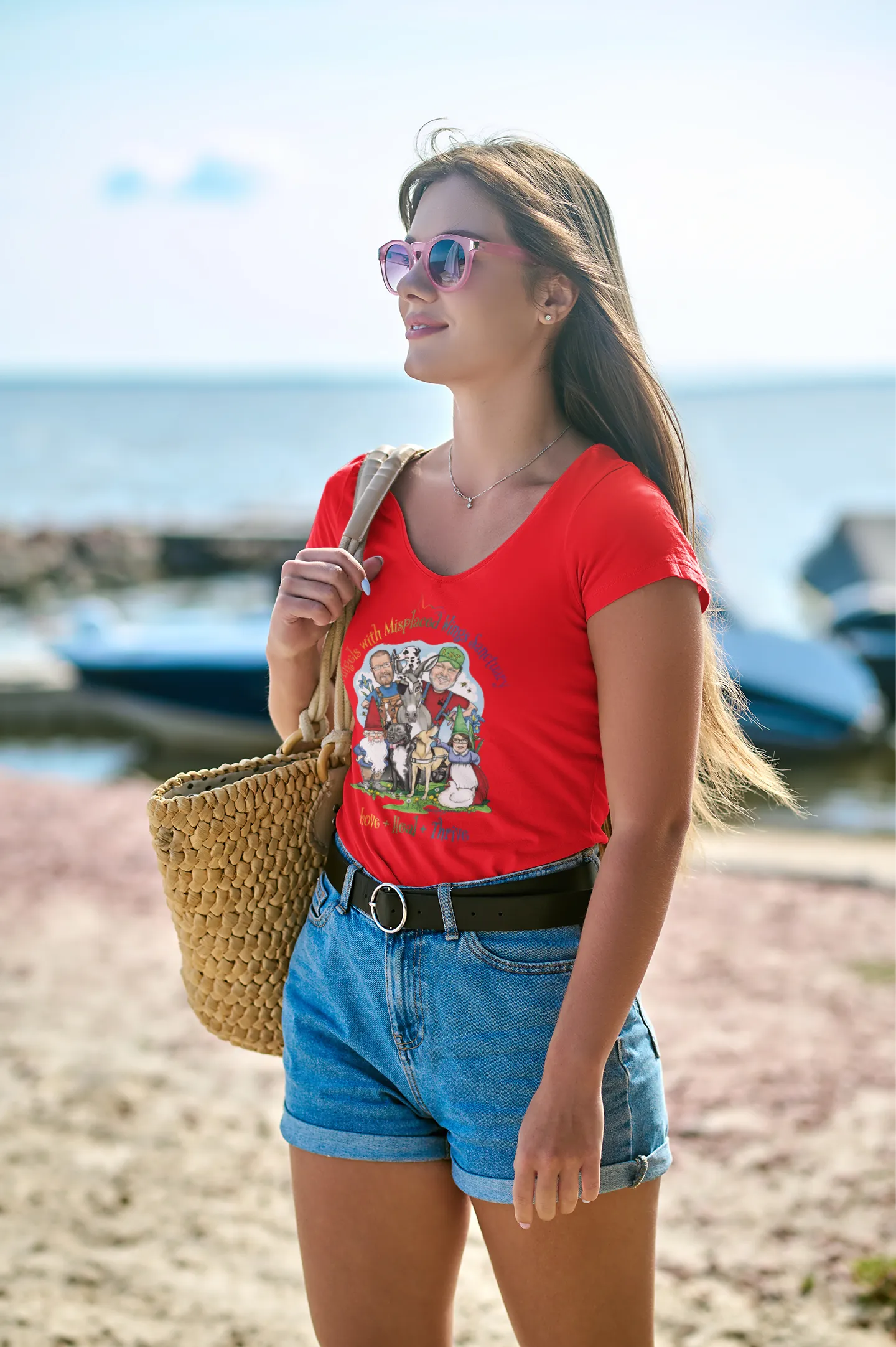 Angels With Misplaced Wings V-Neck (available in several colors)