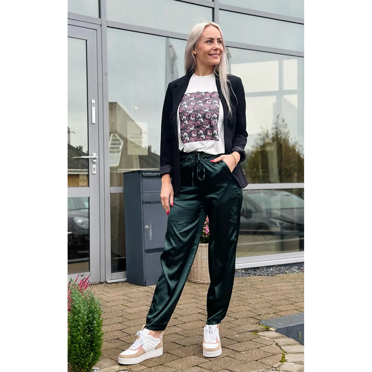 Asbæk Anna t-shirt blommefarvet blomsterprint