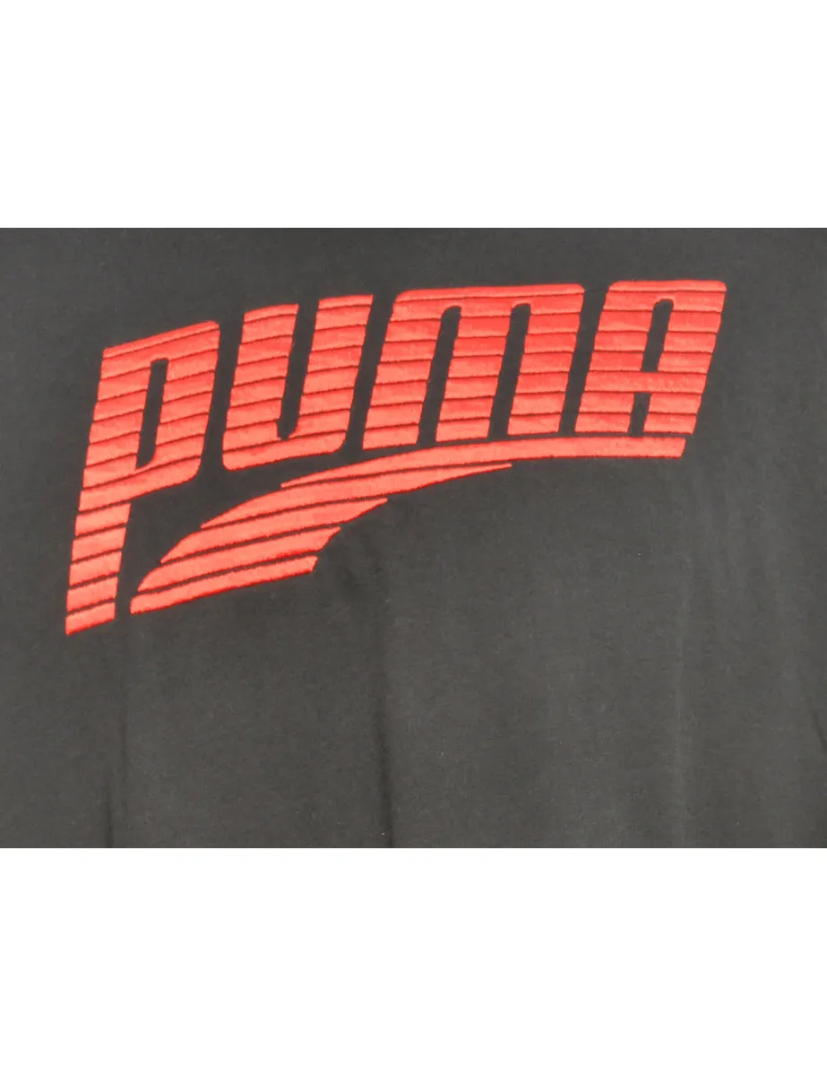 Black & Red Puma Printed T-shirt - L