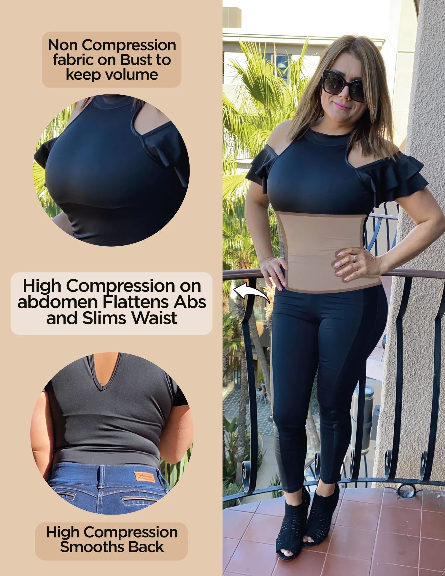 Bodysuit Shaper Blusa Faja  Francesca