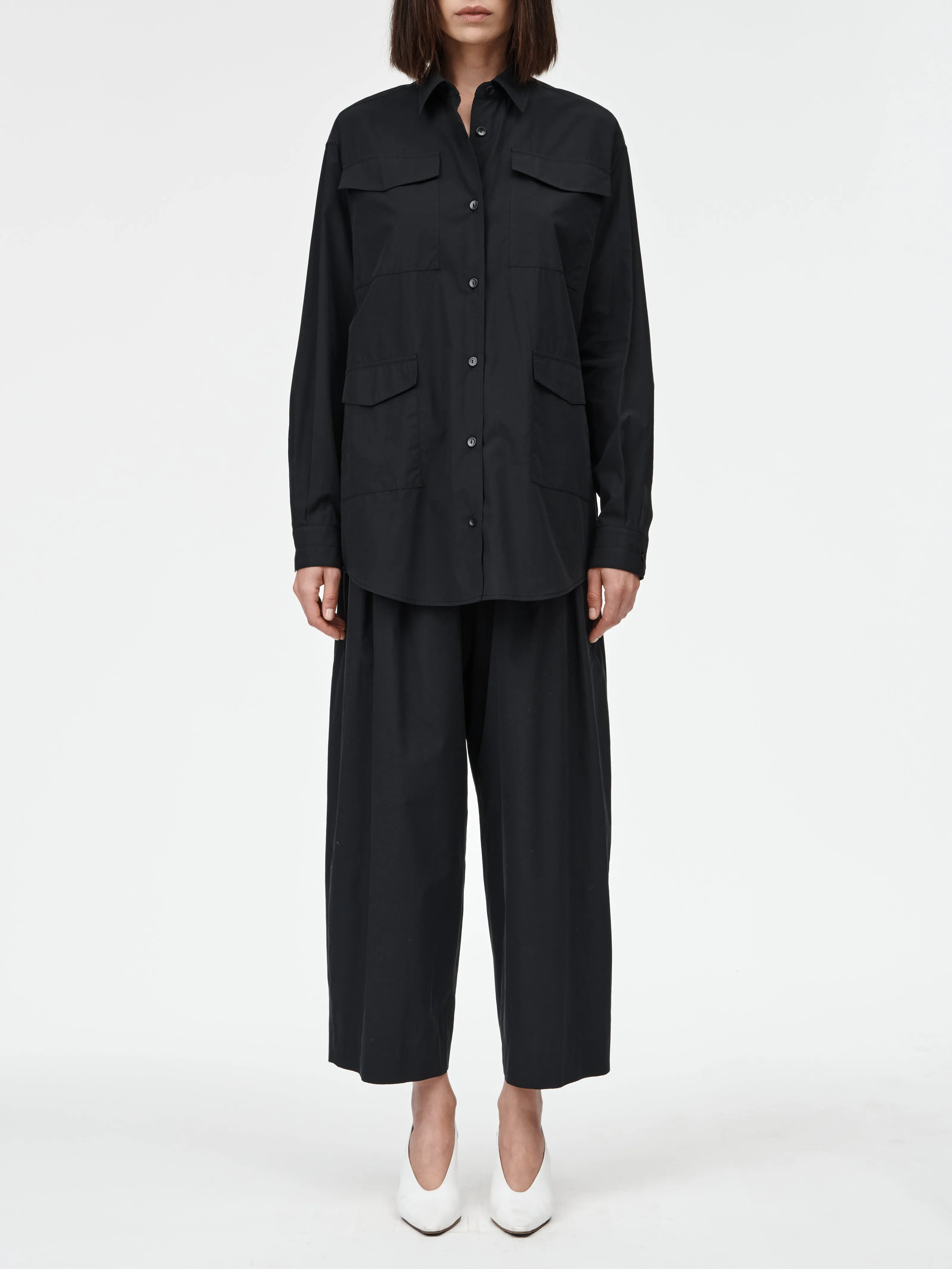 Cargo Pocket Shirt in Black