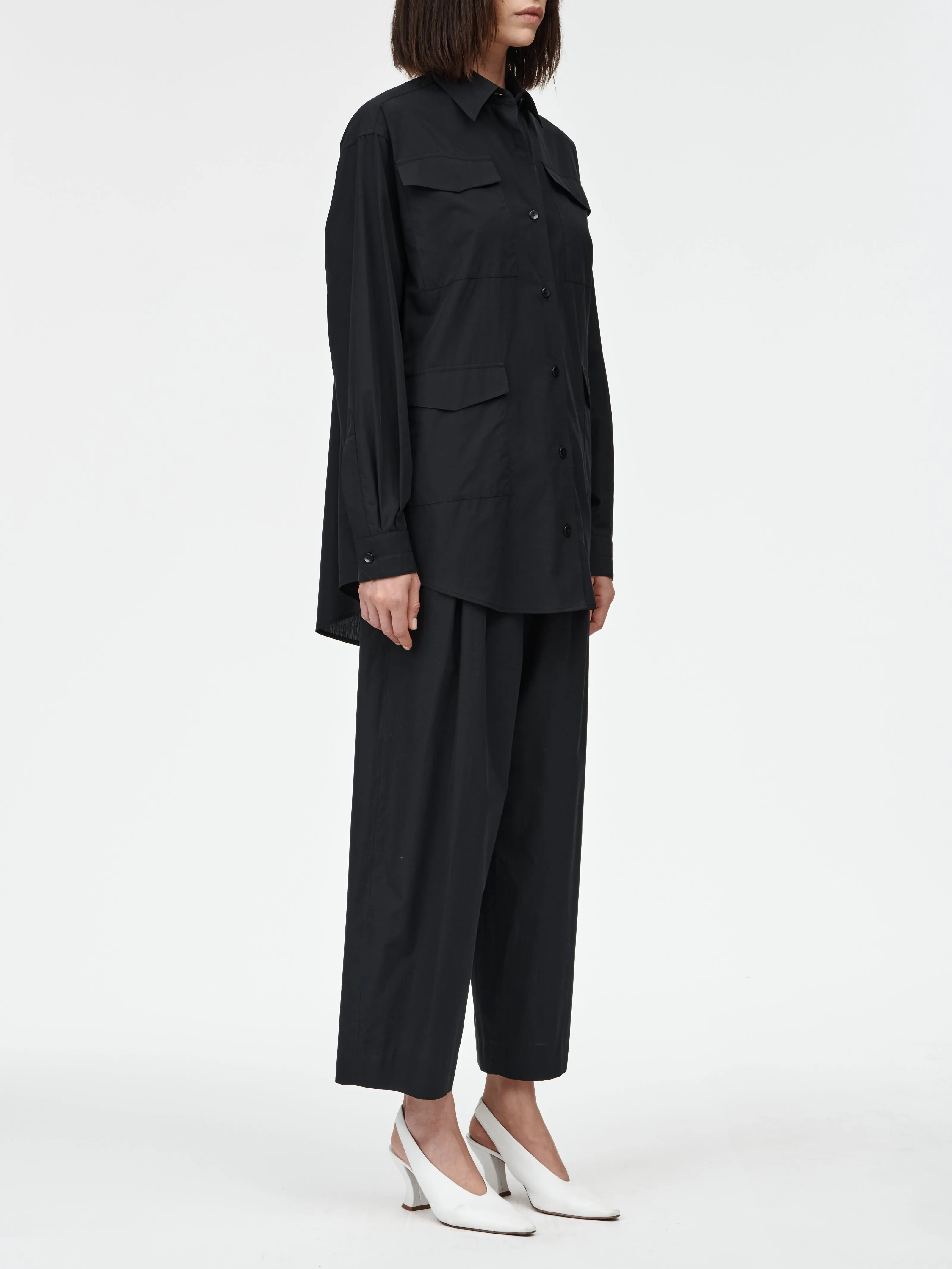 Cargo Pocket Shirt in Black