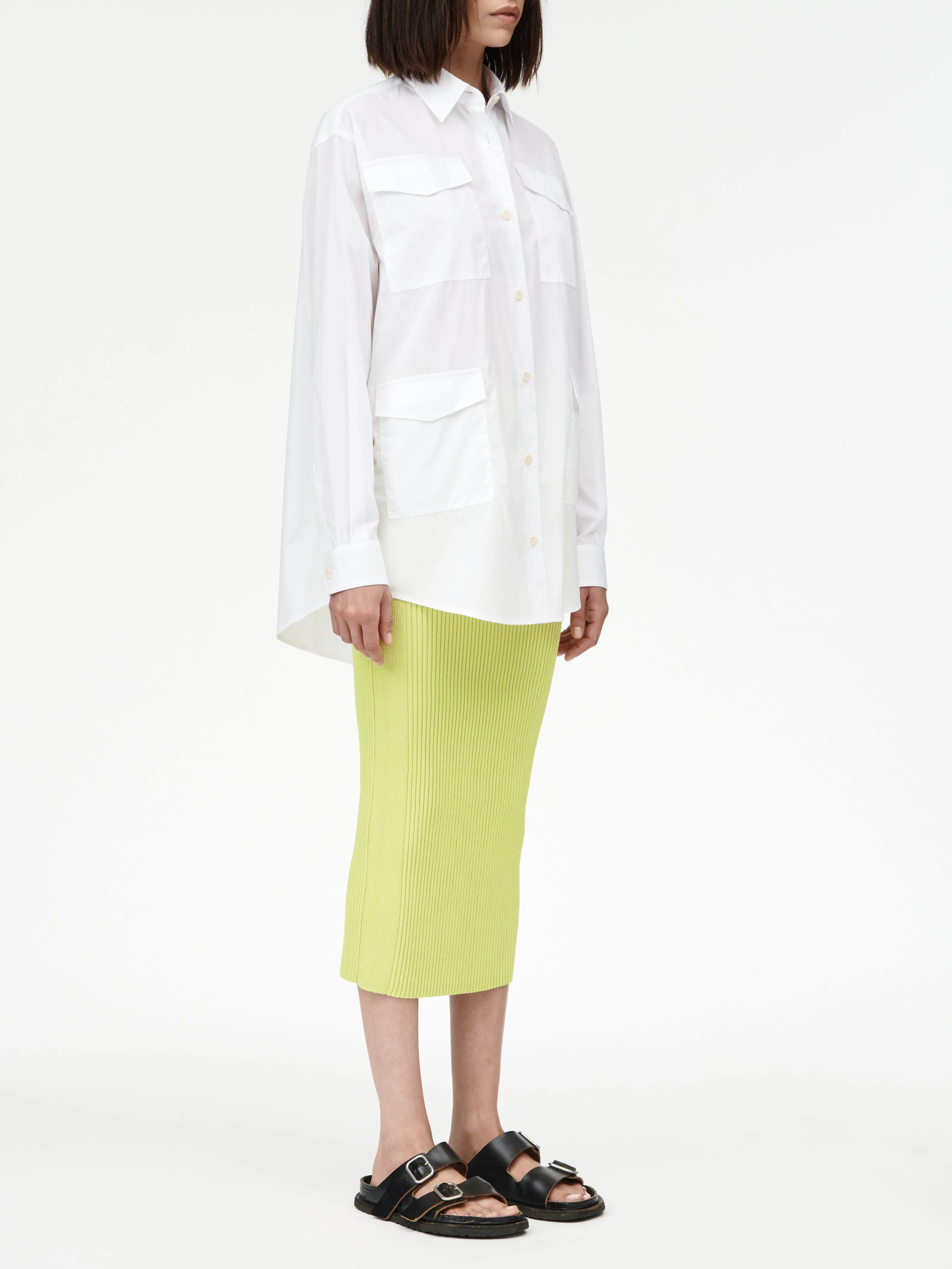 Cargo Pocket Shirt in White