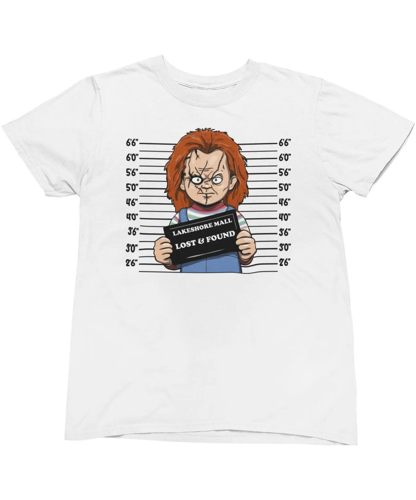 Chucky Mugshot Horror Film Tribute T-Shirt