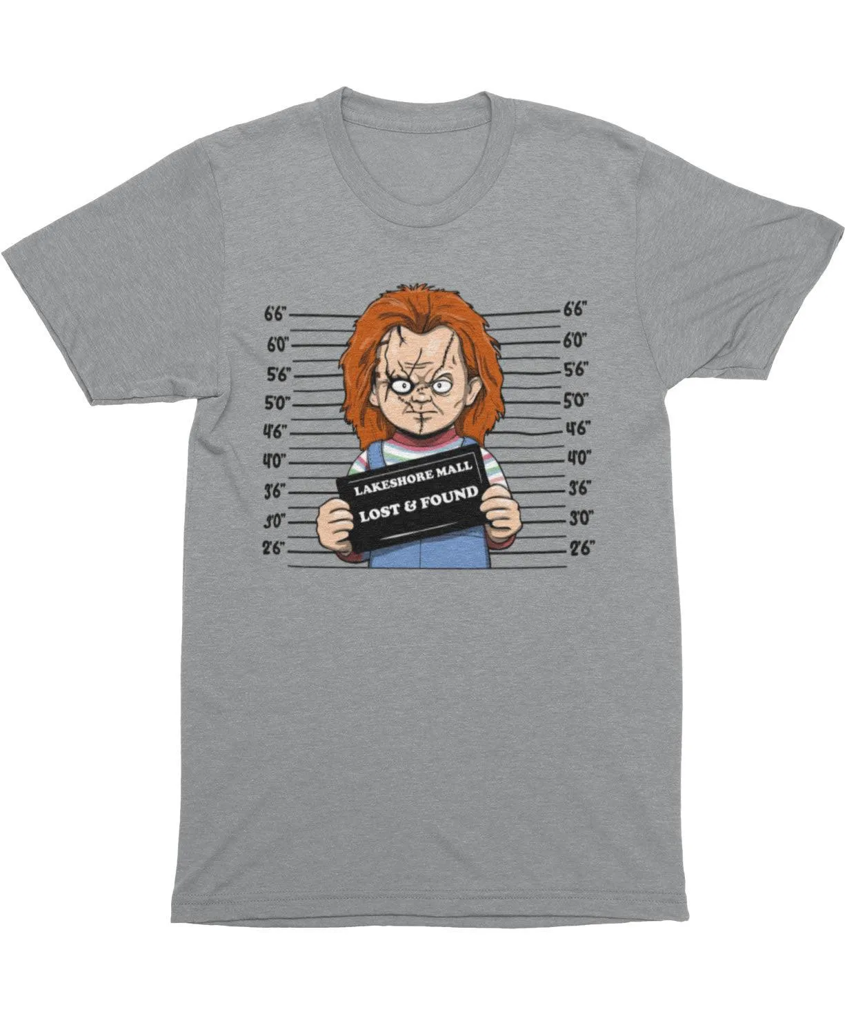 Chucky Mugshot Horror Film Tribute T-Shirt
