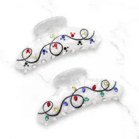 Claw Clip ~ Christmas ~  Holiday Lights