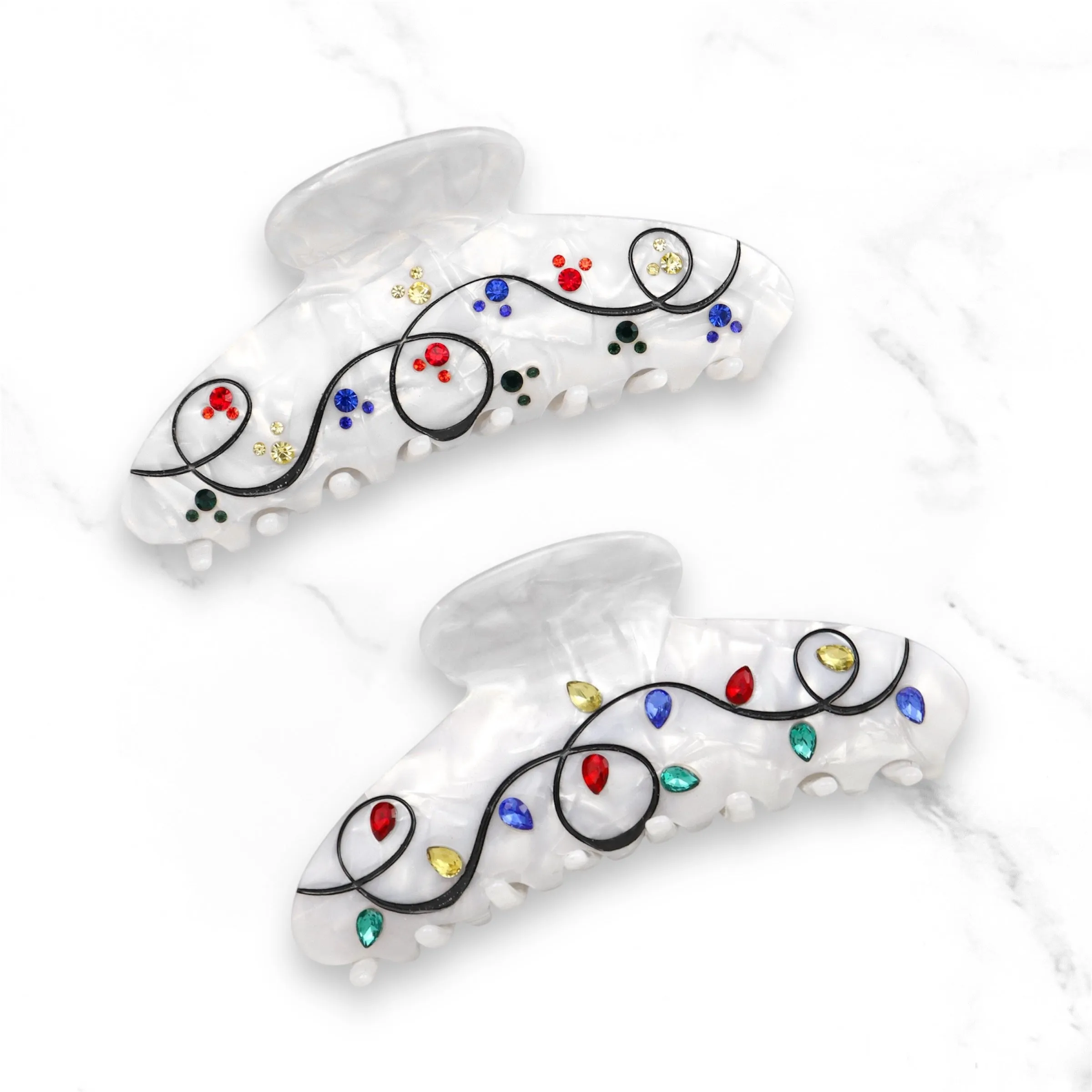 Claw Clip ~ Christmas ~  Holiday Lights
