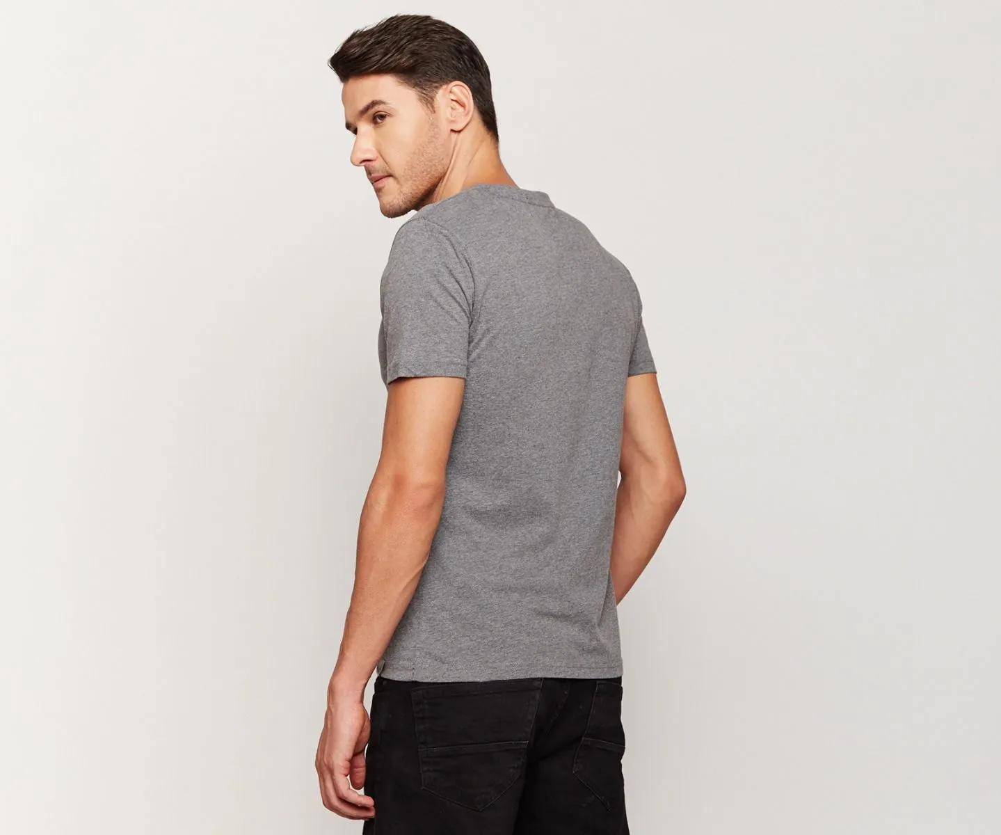 Dark Grey Peach Finish T-shirt