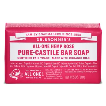 Dr Bronner's Castile Bar Soap - Rose (140g)