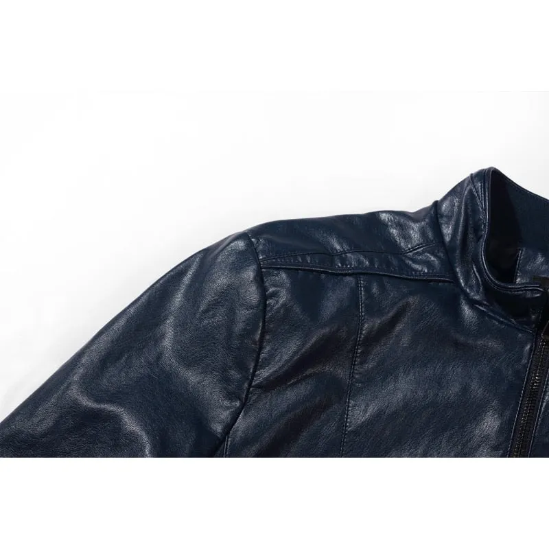 Enjeolon brand Motorcycle male Leather Jackets, regular slim men Clothing