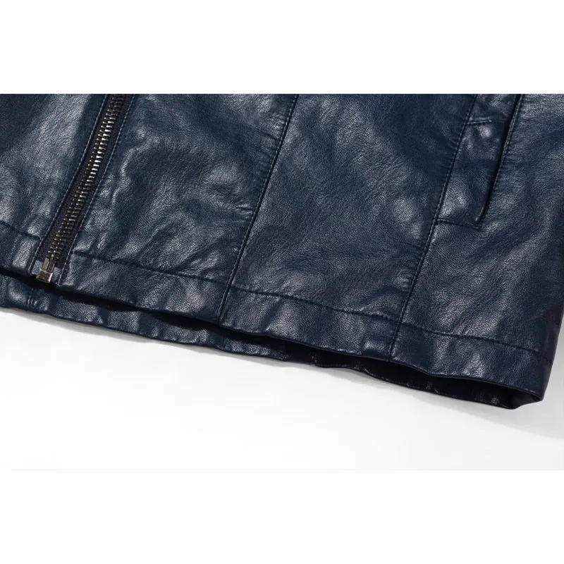 Enjeolon brand Motorcycle male Leather Jackets, regular slim men Clothing