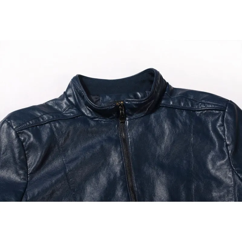Enjeolon brand Motorcycle male Leather Jackets, regular slim men Clothing