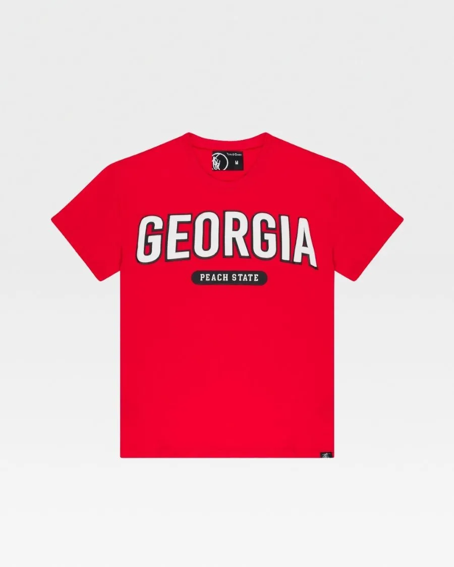 Georgia Red Football Sports Tee