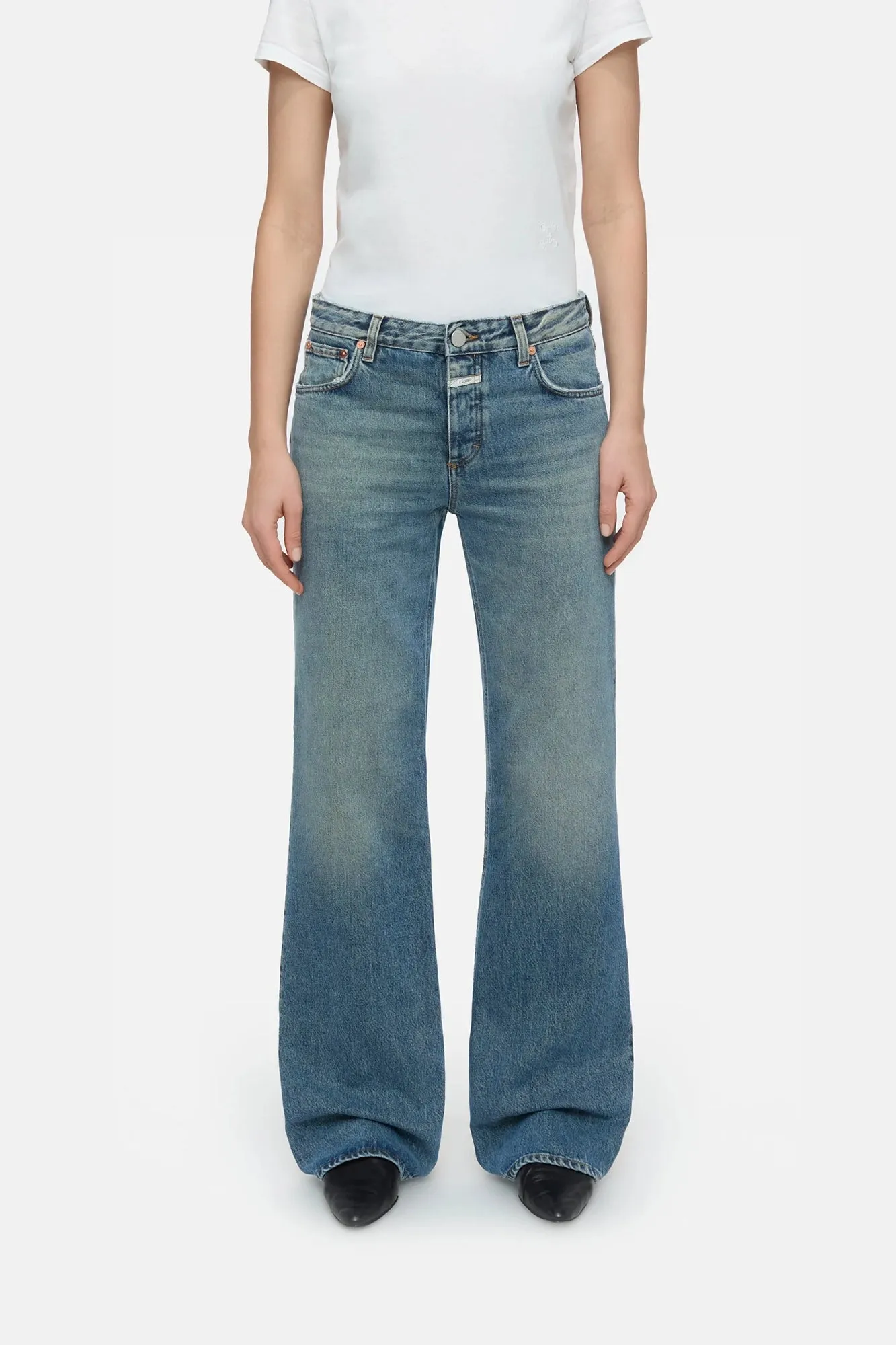 Gillan Wide Jeans Mid Blue Length 32