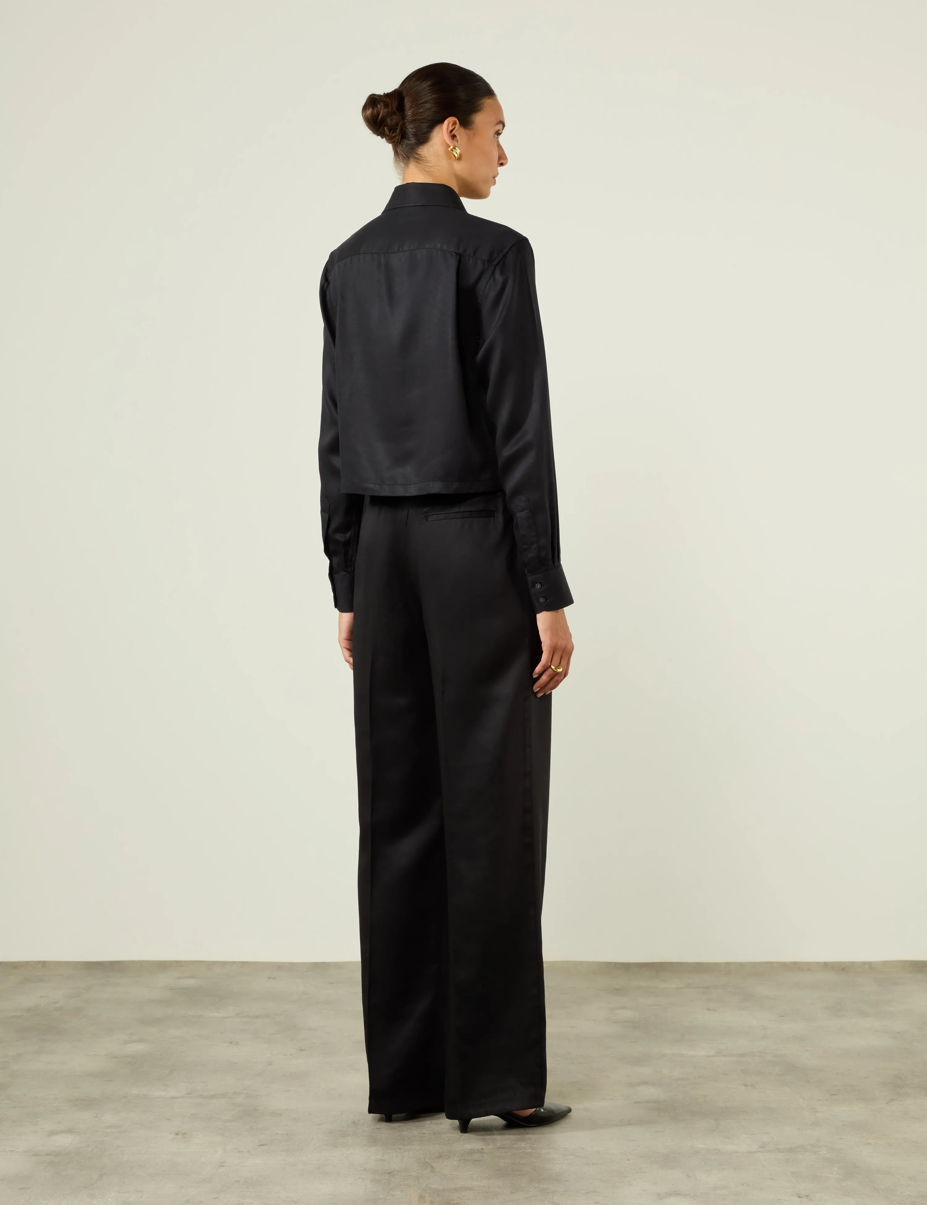 Iris: Tencel Satin, Black