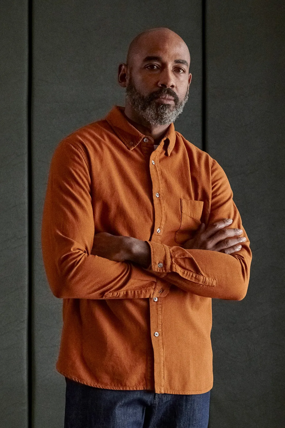 KEN shirt eco dobby cognac