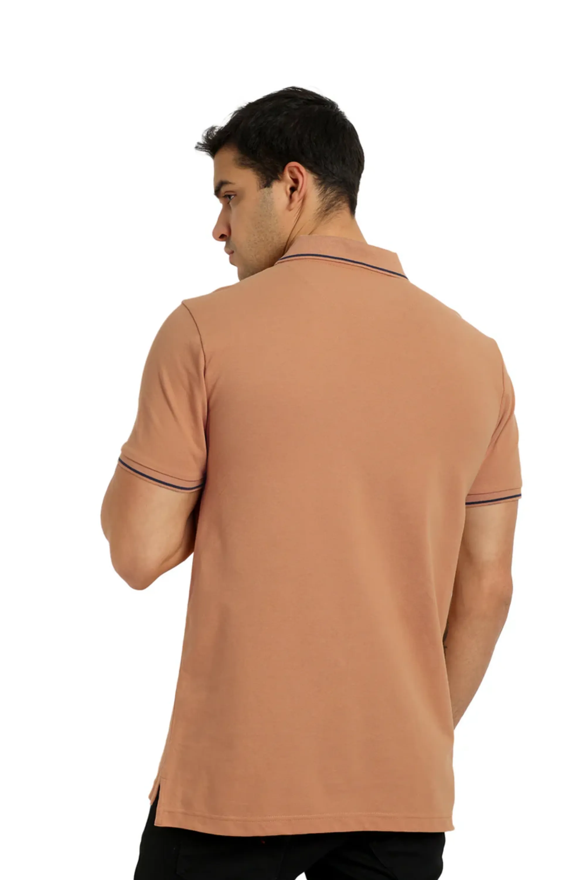 Men Biscuit Tipping Polo T-Shirt