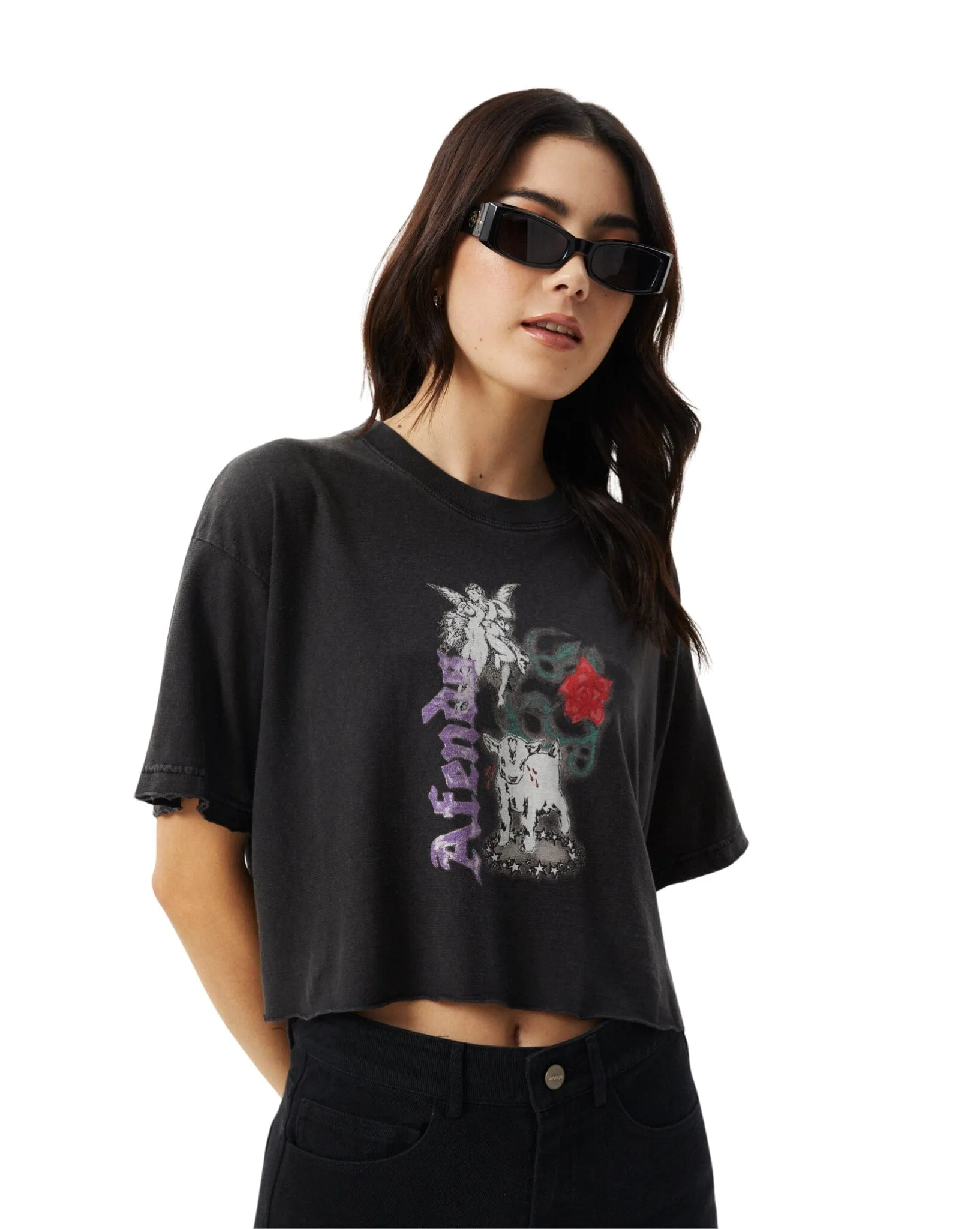 Nirvana Cropped Hemp Oversized Tee