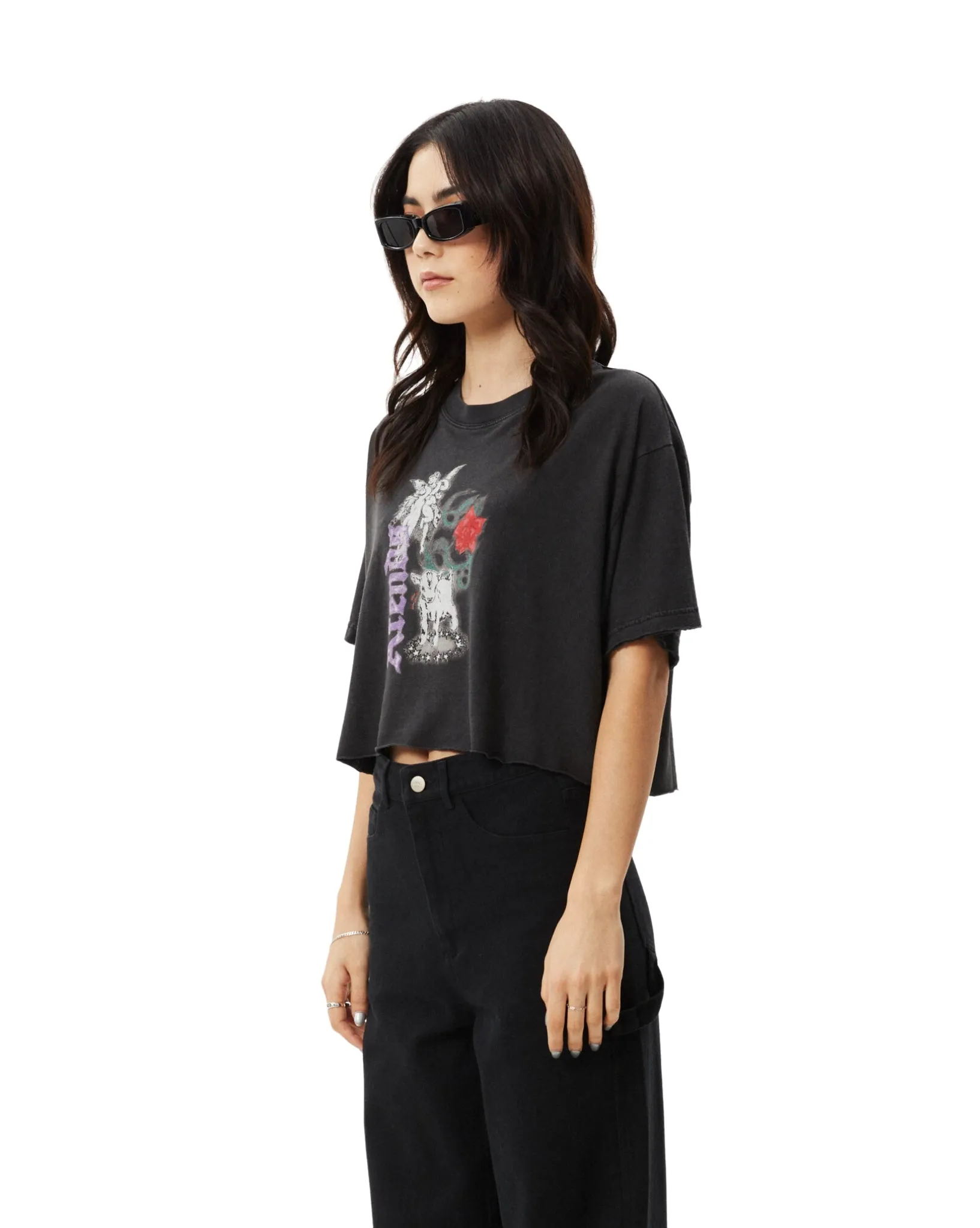 Nirvana Cropped Hemp Oversized Tee