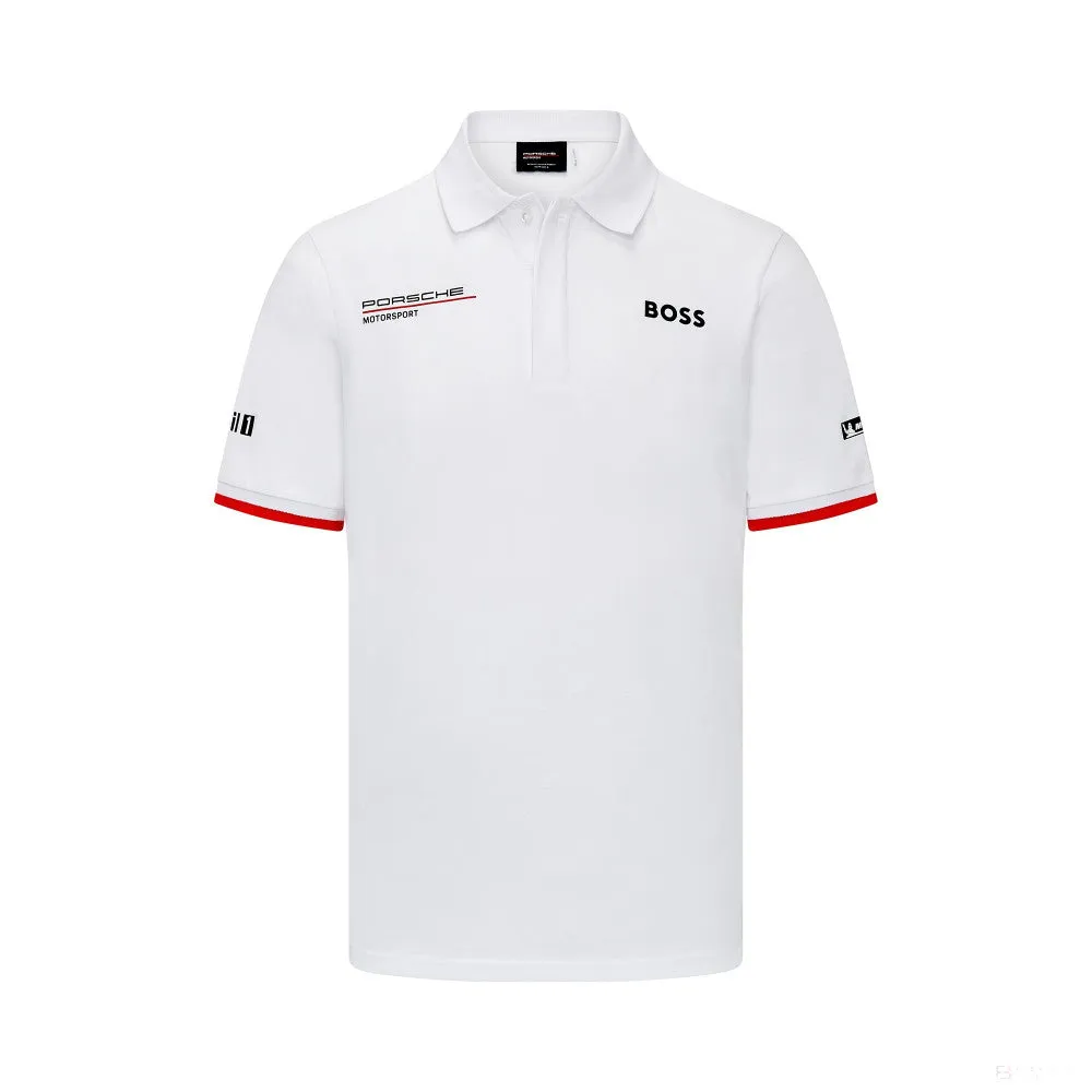 Porsche team polo, mens, white, 2023