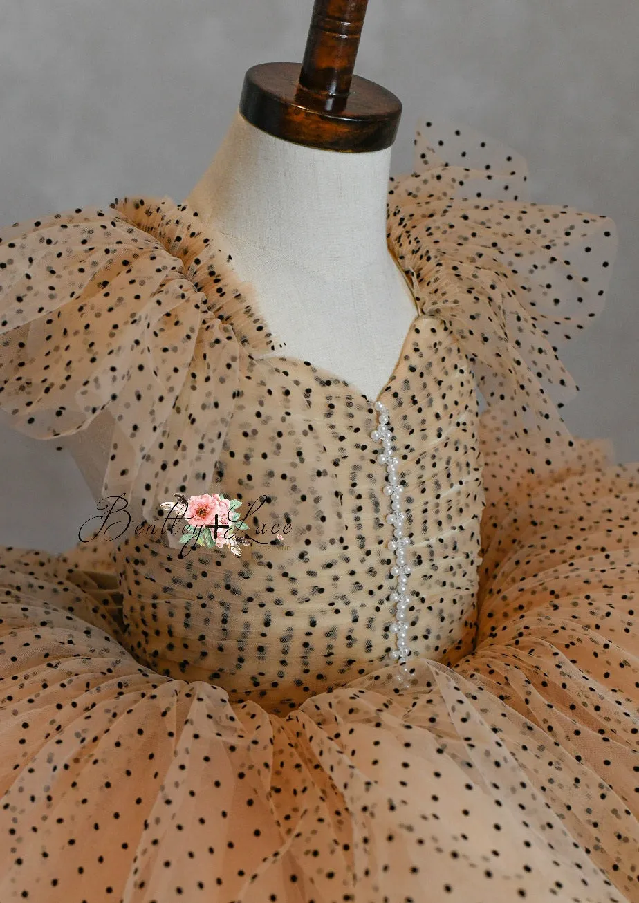 "Emma" Vintage Petal Short Length Dress ( 3 Year - Petite 4 Year)