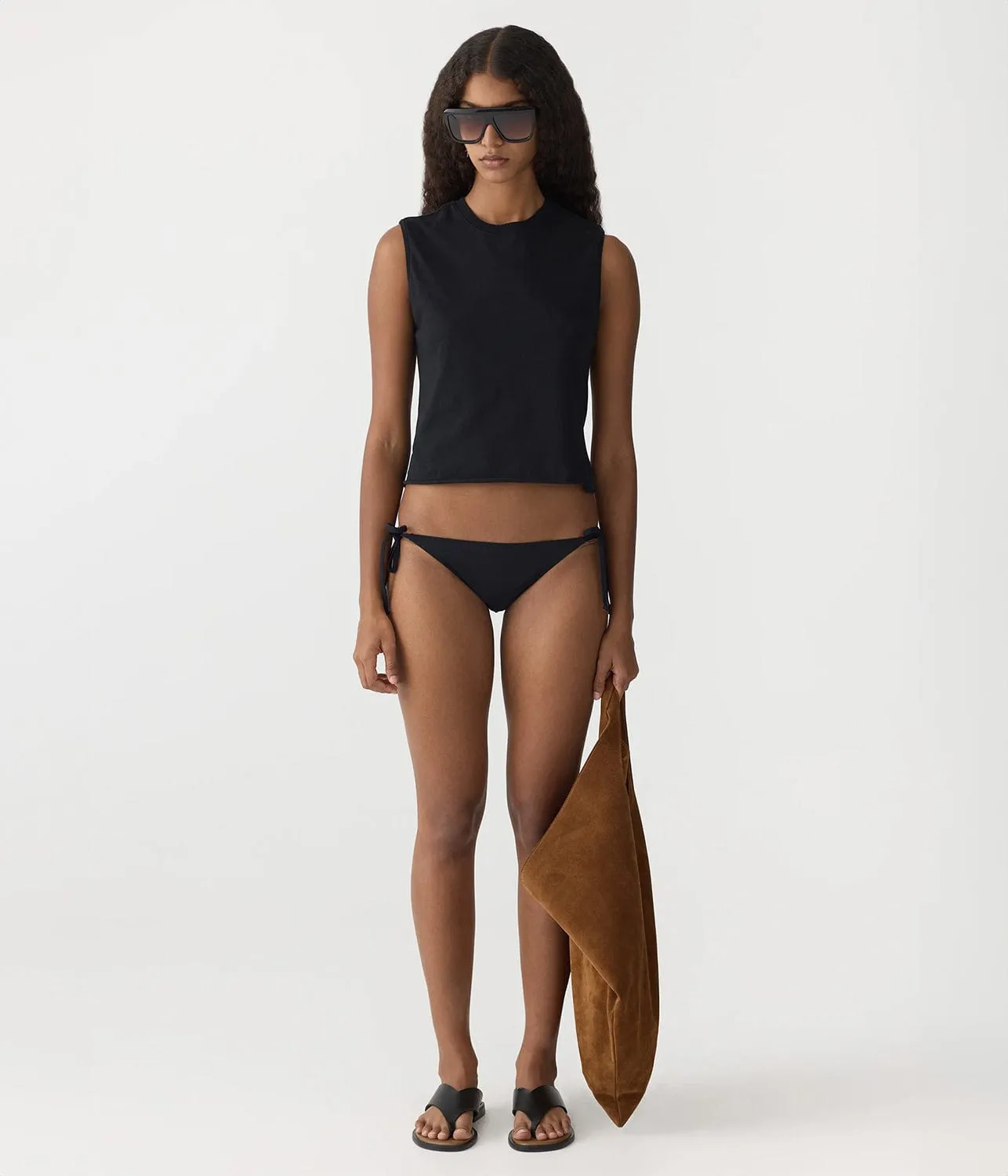 RAW EDGE BABY TANK- BLACK