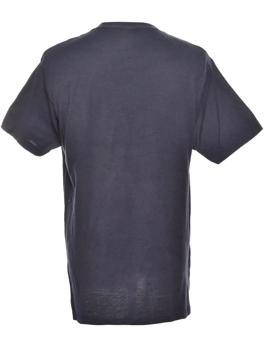 Respect Navy Printed T-shirt - M
