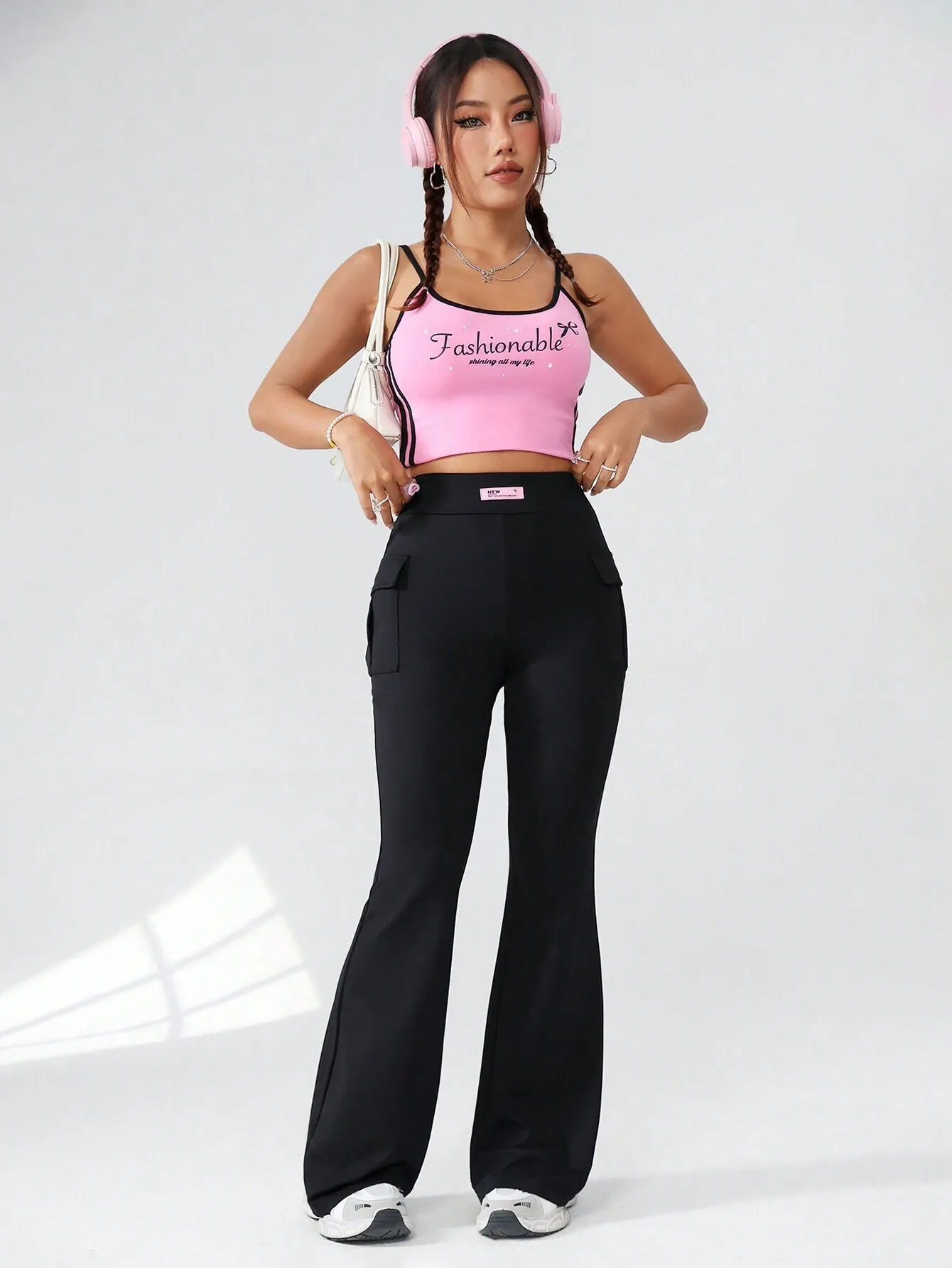 Solid Color Flared Pants SS24