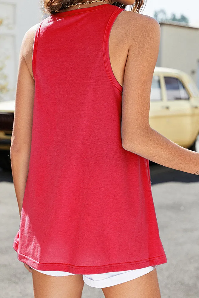 Solid Color Loose Tank Top