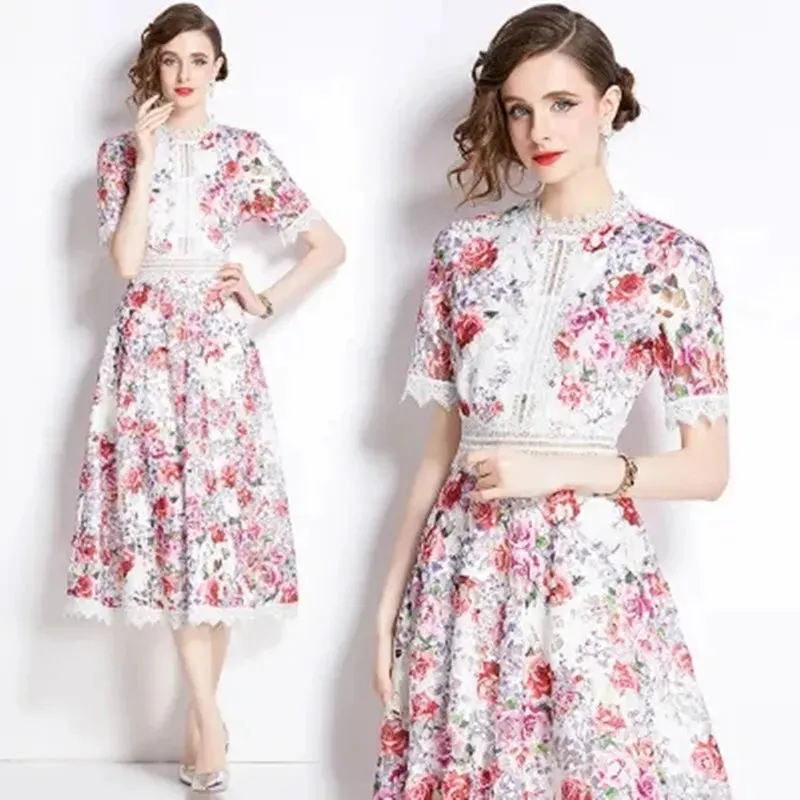 Stellar Echoes Midi Dress