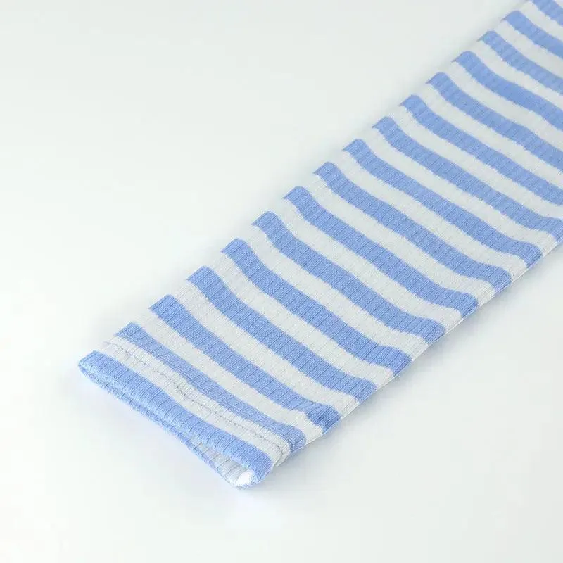 Striped One-Shoulder T-shirt