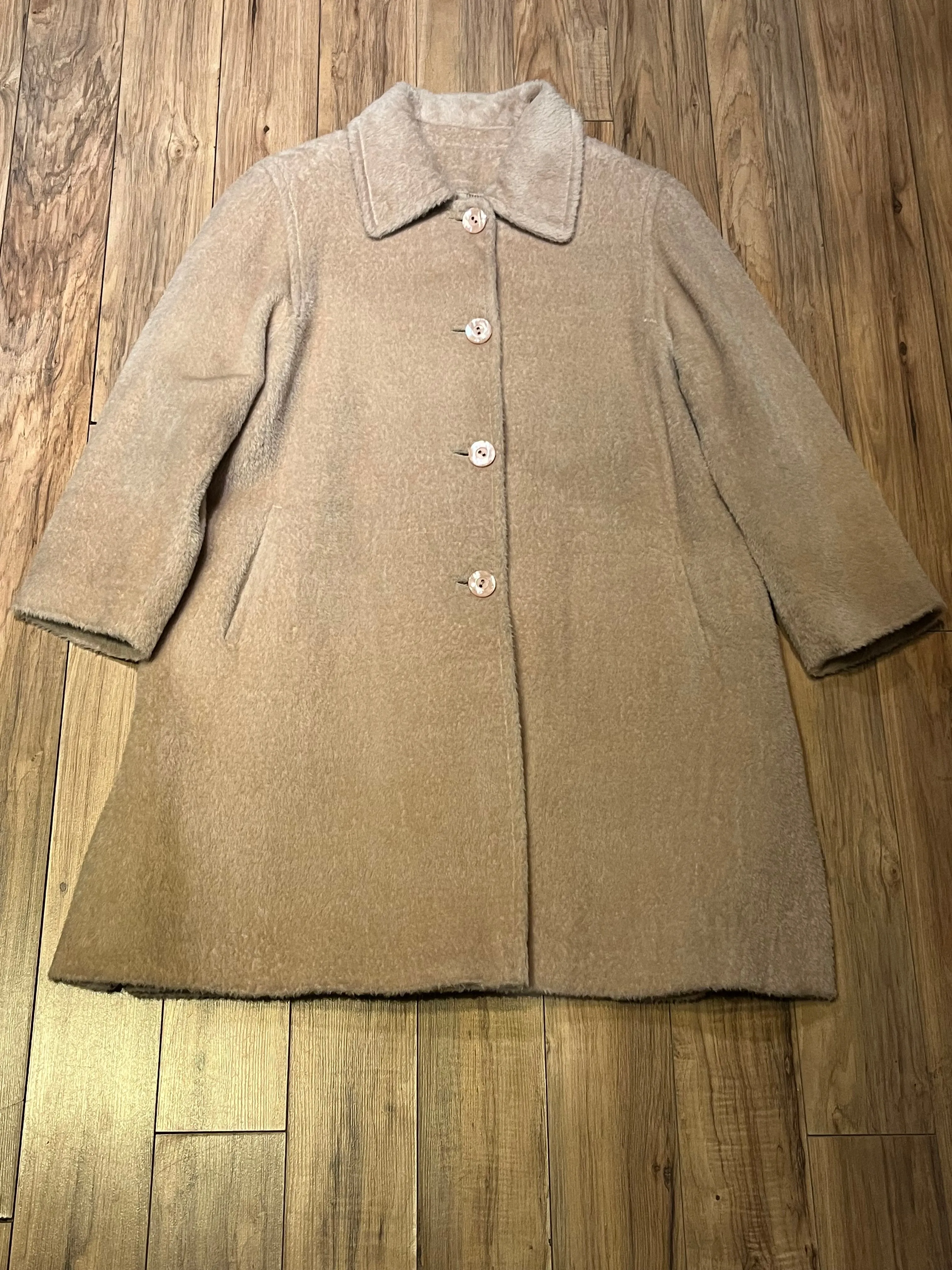 Vintage Mallia Placenza Baby Lama Wool Coat, Union Made in Canada, Size 16 SOLD