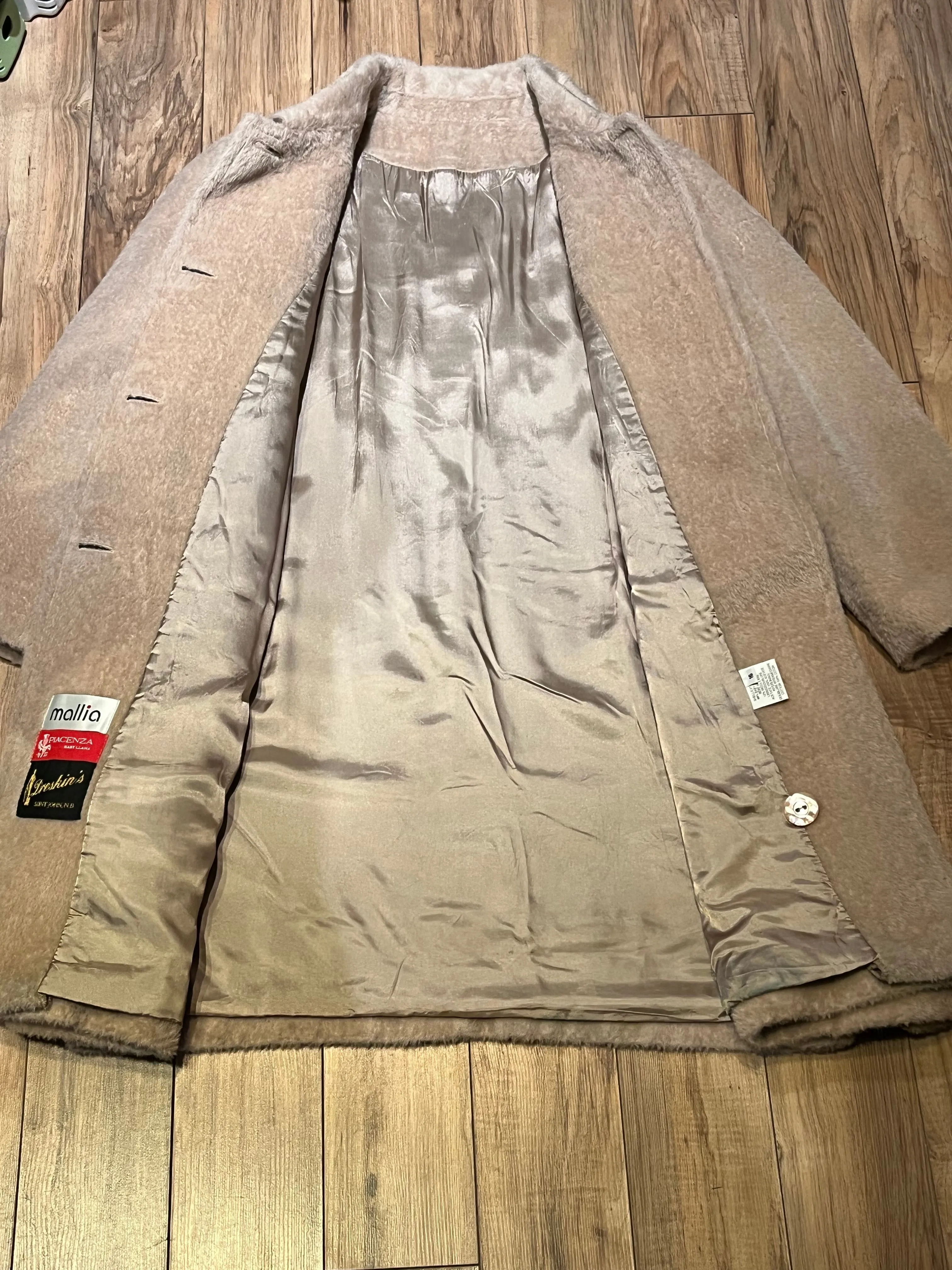 Vintage Mallia Placenza Baby Lama Wool Coat, Union Made in Canada, Size 16 SOLD