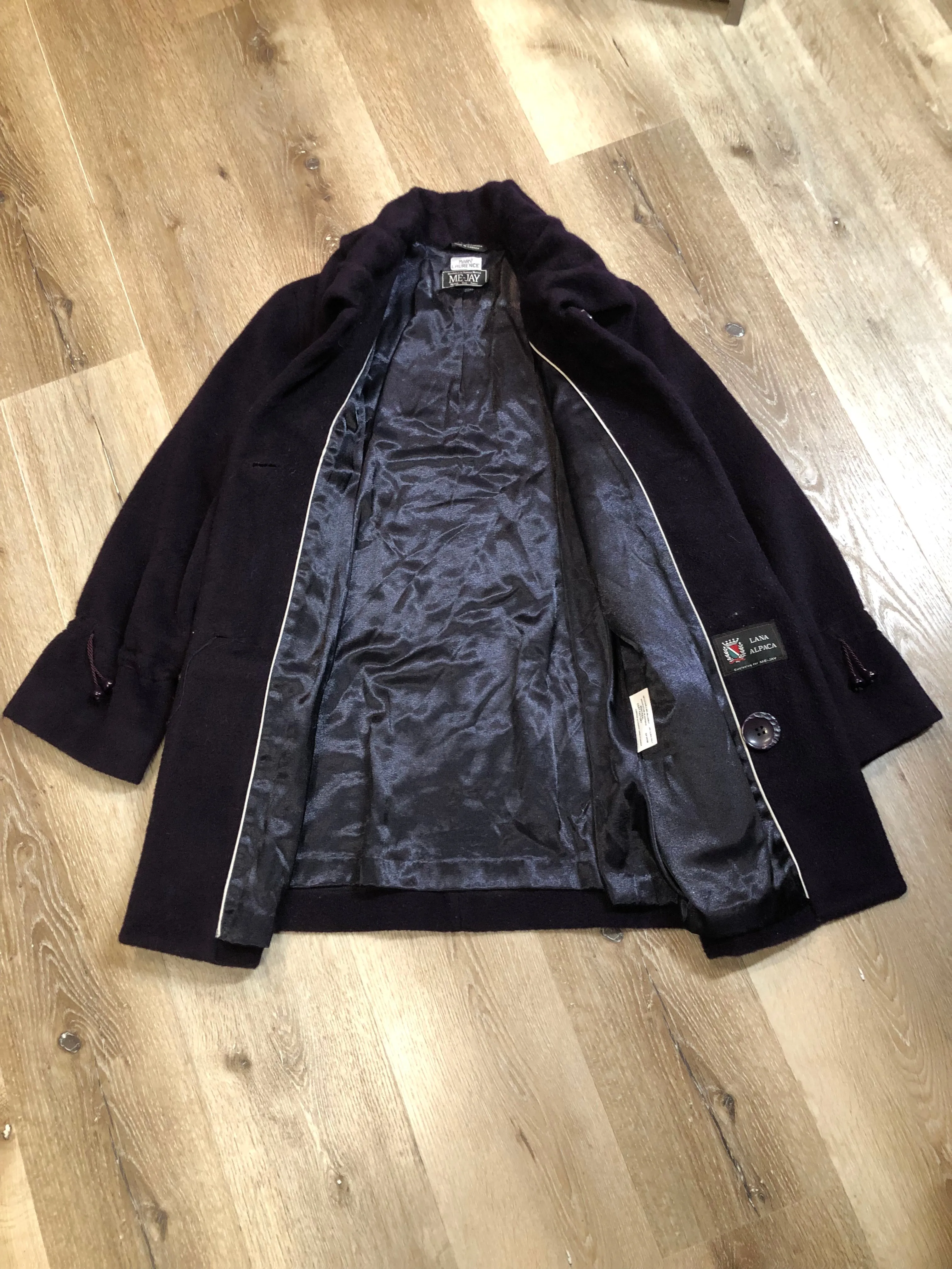 Vintage Me-Jay Purple Alpaca Mohair Wool Blend Coat, Made in CanadaSOLD