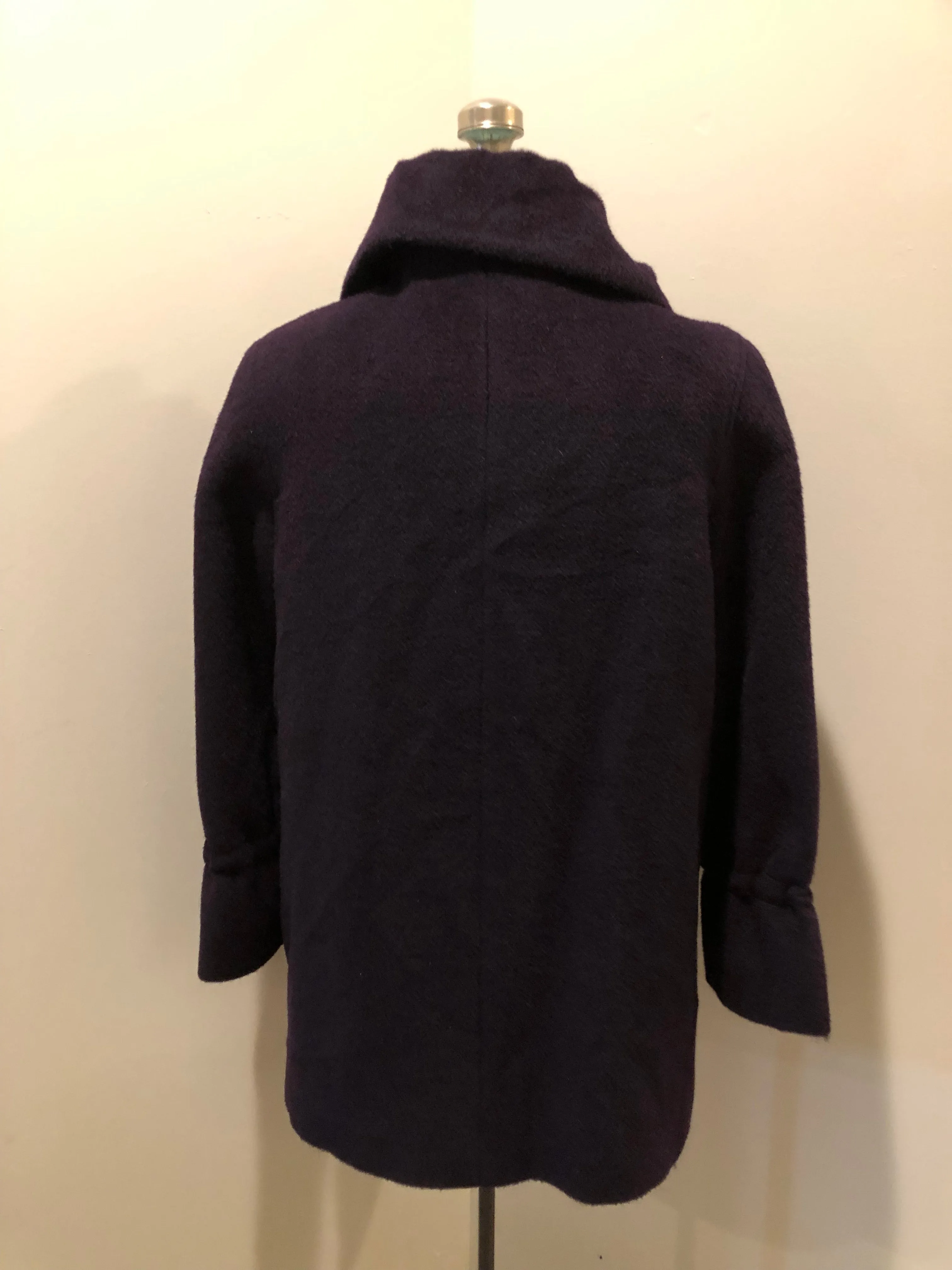 Vintage Me-Jay Purple Alpaca Mohair Wool Blend Coat, Made in CanadaSOLD