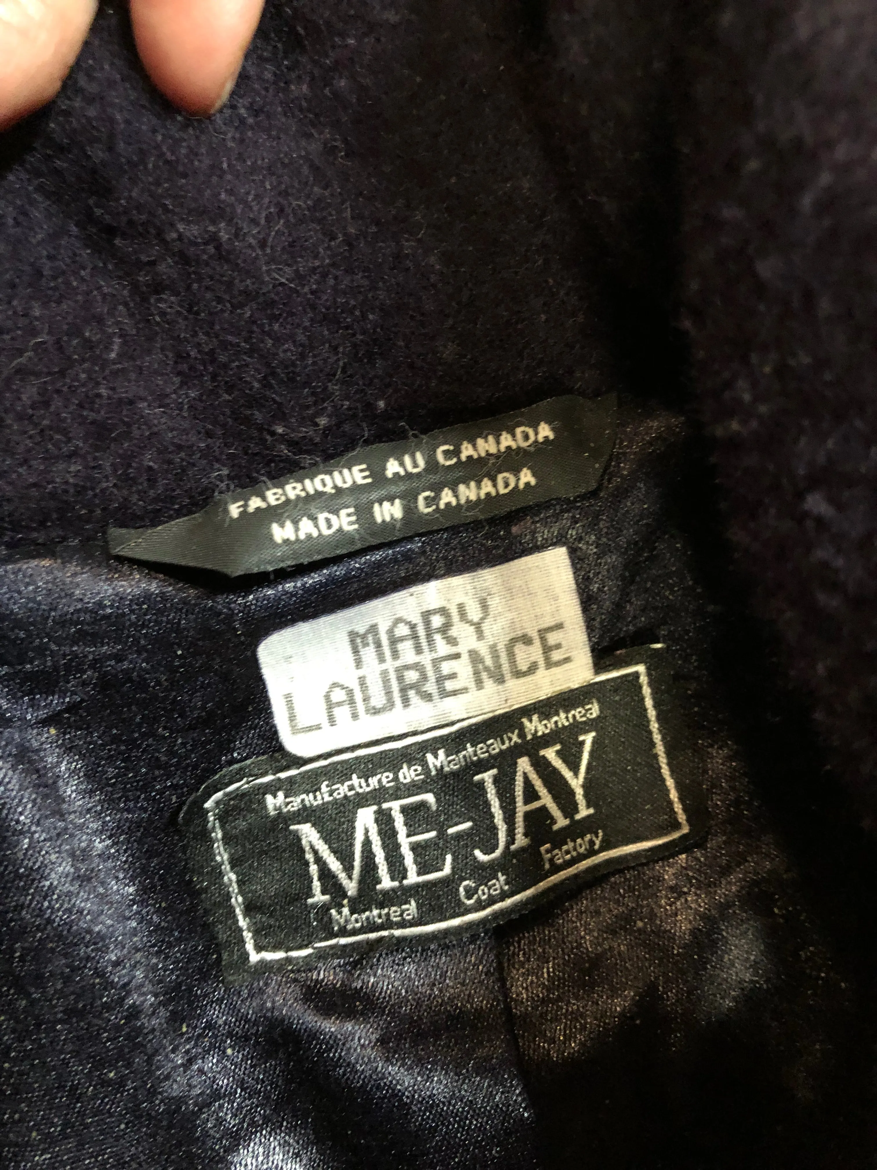 Vintage Me-Jay Purple Alpaca Mohair Wool Blend Coat, Made in CanadaSOLD