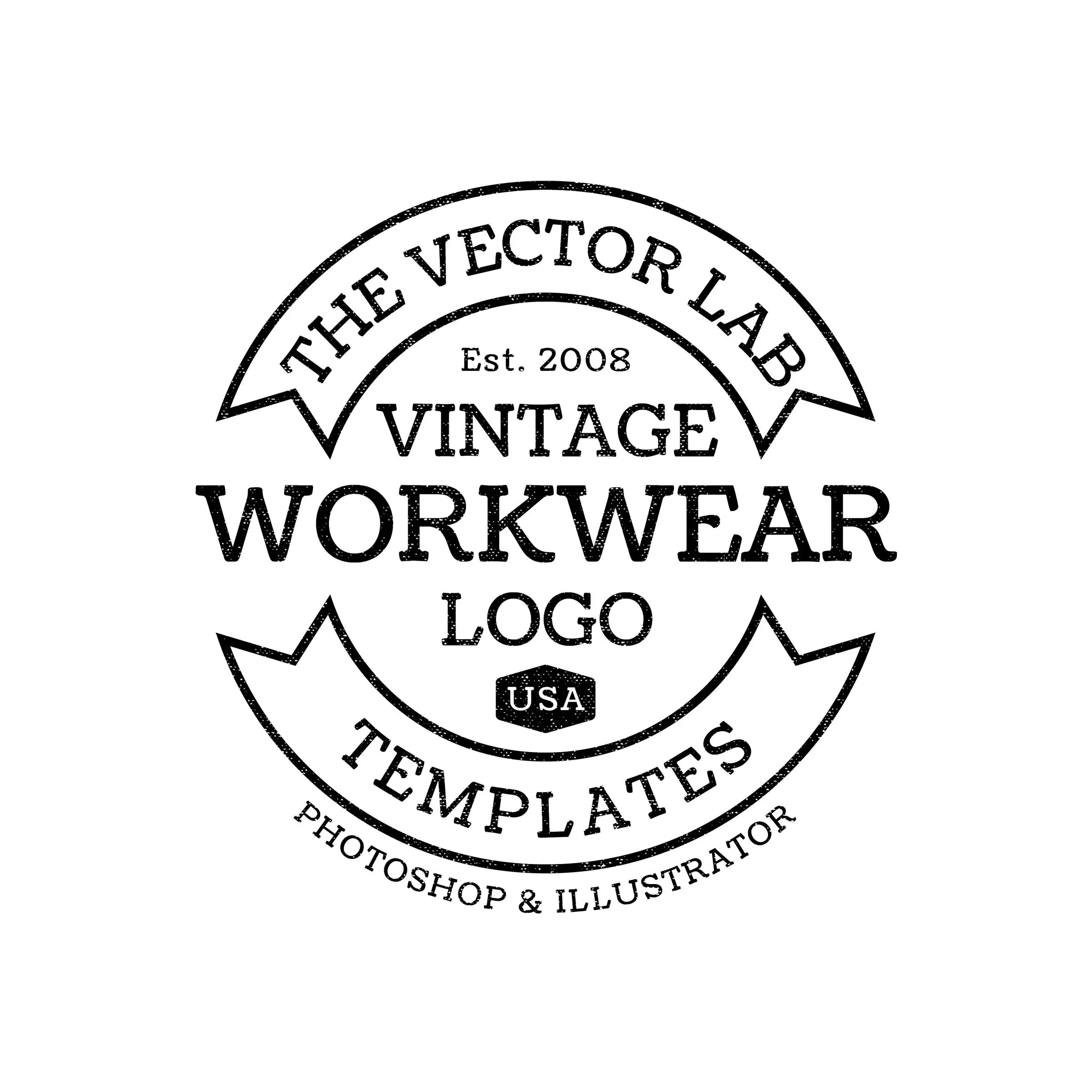 Vintage Workwear Logo Templates