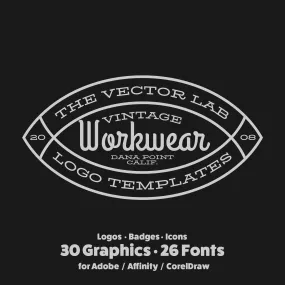 Vintage Workwear Logo Templates