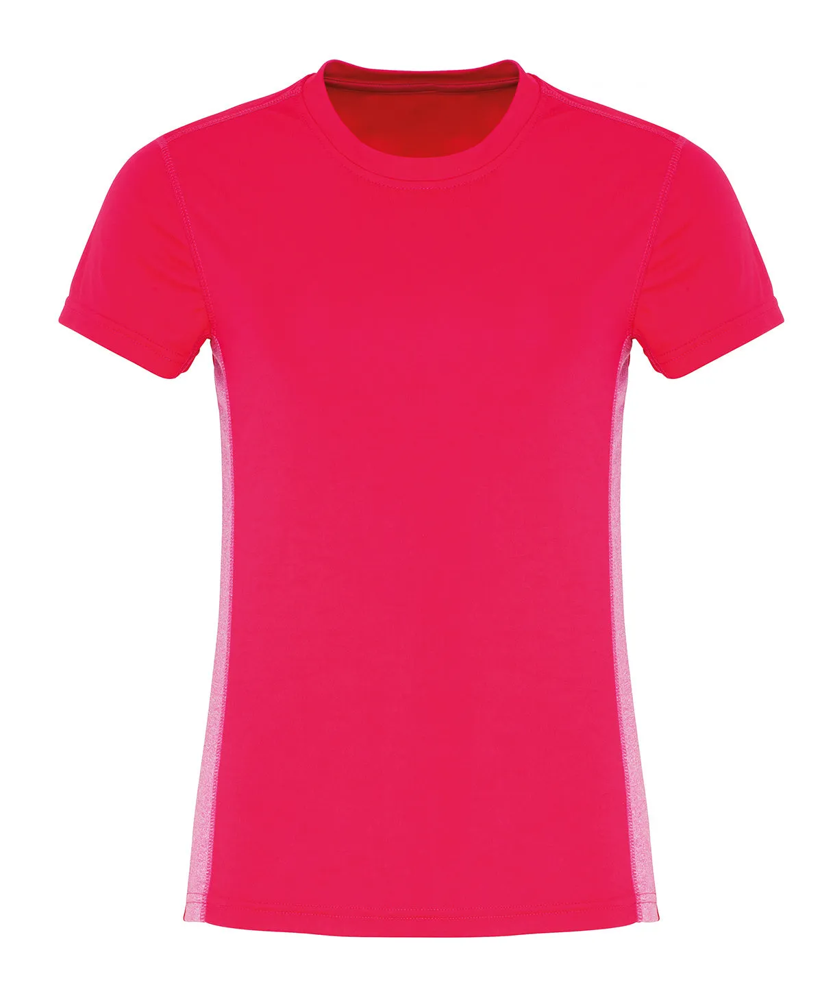Womens TriDri® contrast panel performance t-shirt | White/Black Melange