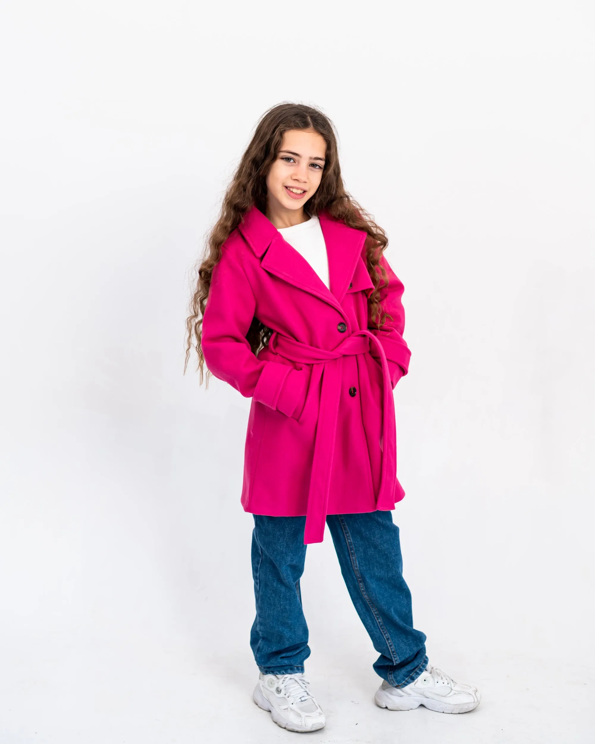 WOOL TRENCH COAT -FOSHIA