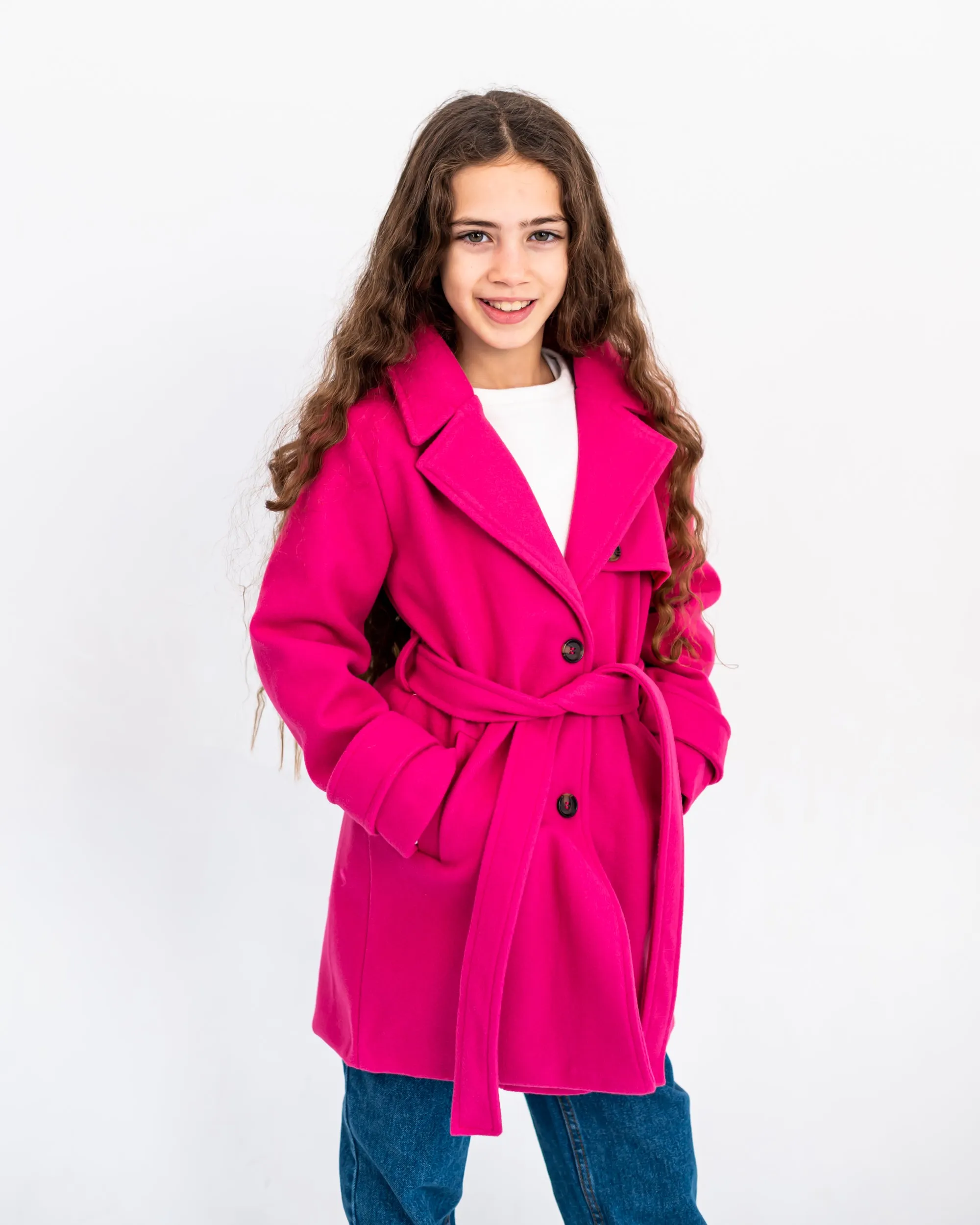 WOOL TRENCH COAT -FOSHIA