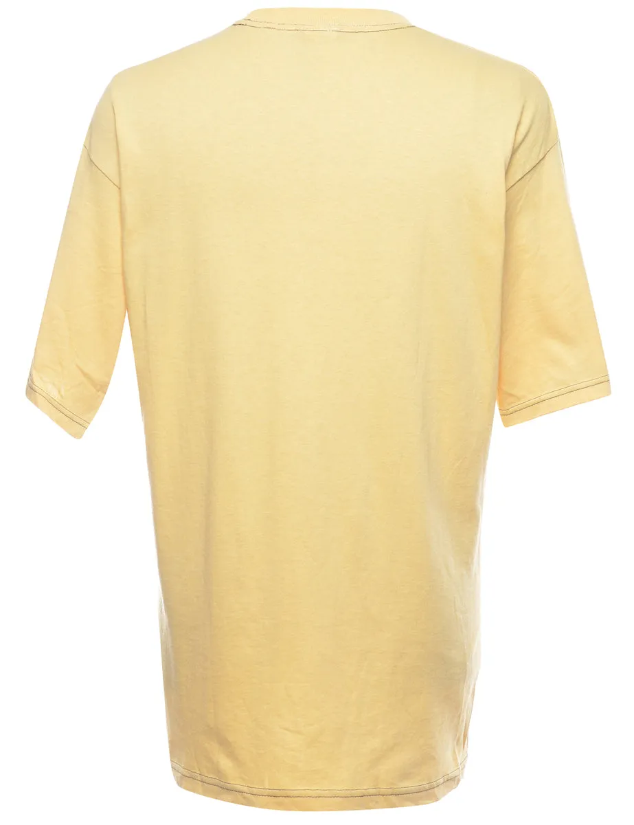 Yellow Plain T-shirt - L