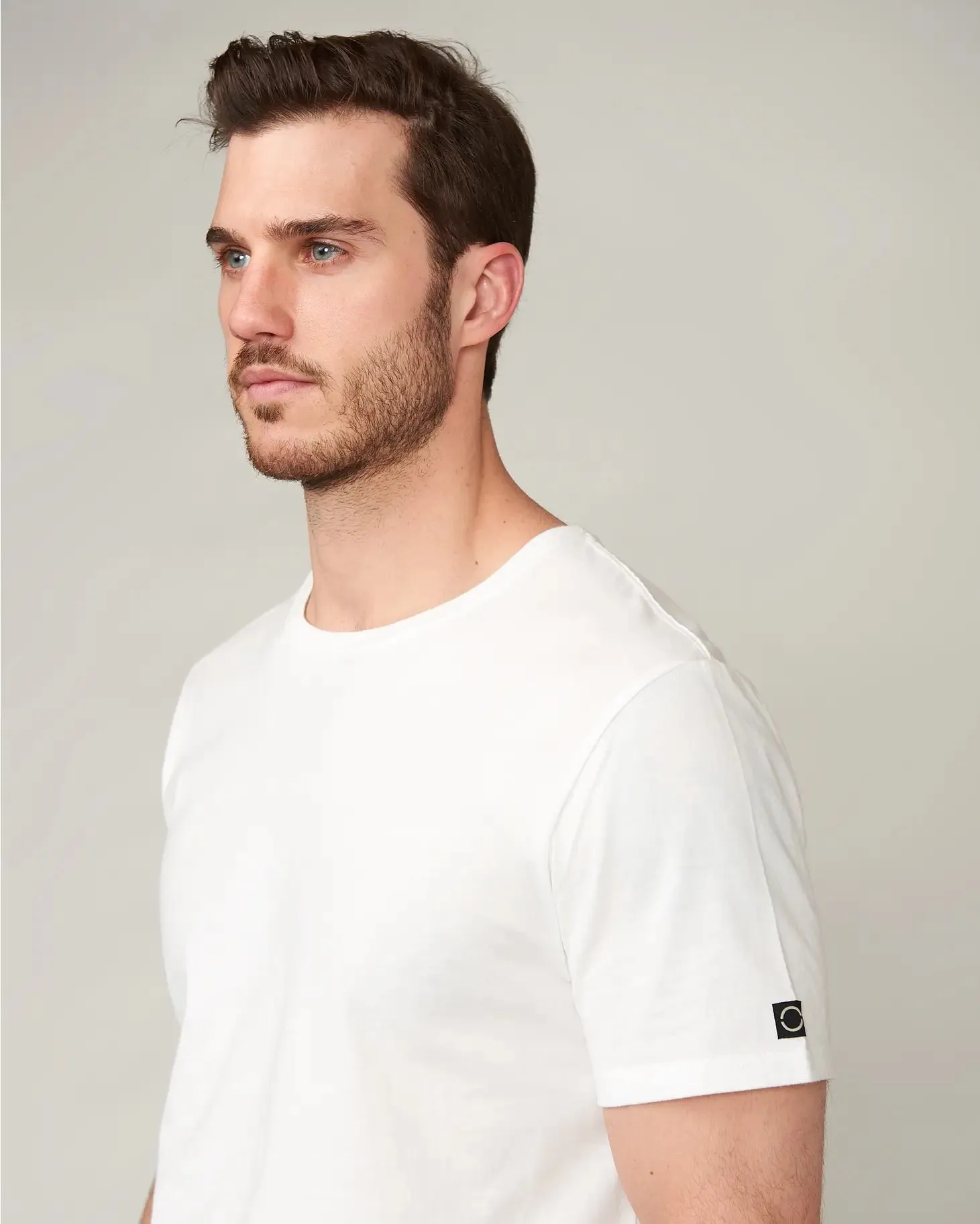 Zion Cloud White Brushed Scoop T-Shirt