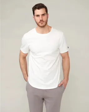 Zion Cloud White Brushed Scoop T-Shirt