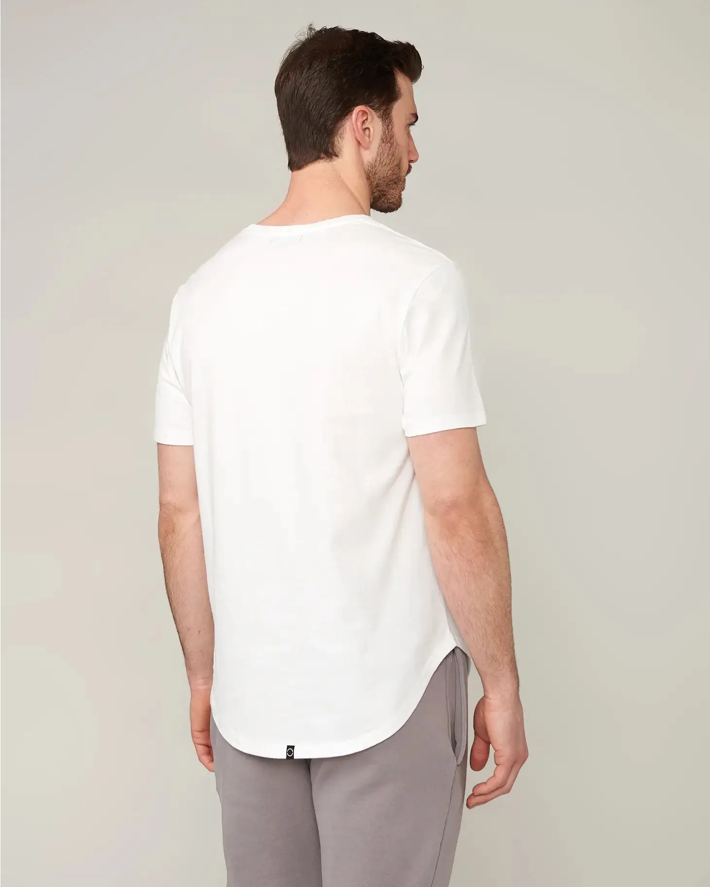 Zion Cloud White Brushed Scoop T-Shirt